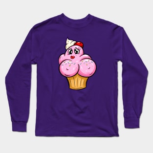 Sugar Tits Sprinkle Cupcake Cup Cake Muffin Cartoon Long Sleeve T-Shirt